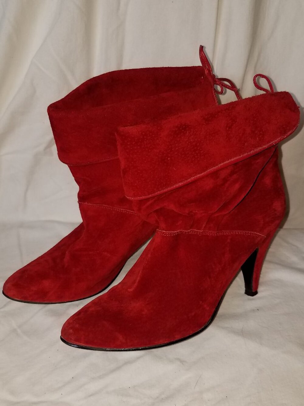 Red Suede Ankle Boots
